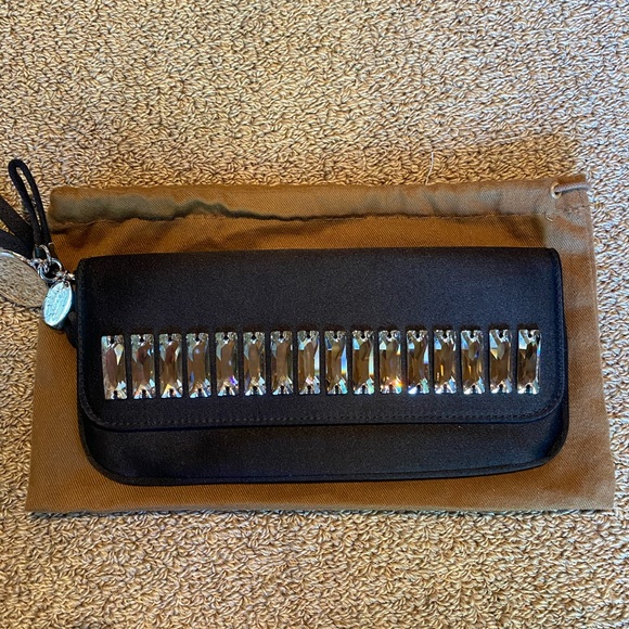 Gucci Black Silk Crystal Front Evening Bag Clutch - Picture 7 of 8